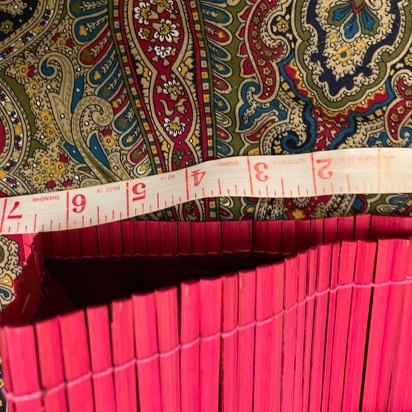 Seattle Boutique Red Wood Purse with Cloth Lining Wood Handle EUC!! - Picture 5 of 10